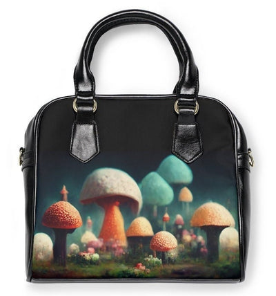 Mushroom Purse Toadstool Bag Goblincore Crossbody Dark Academia Vegan Handbag - AudaciousGifts