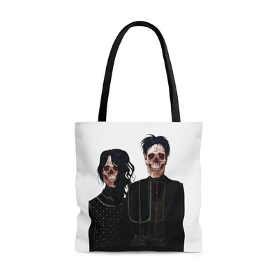 Goth Skull Bag Tote Gothic Skeleton love Dark Academia Tote Witchy - AudaciousGifts