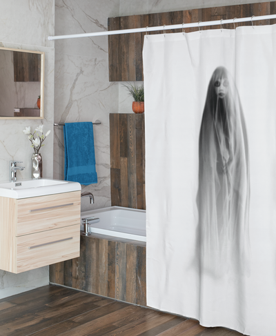 Ghost Shower Curtain Halloween Bathroom | Shadow Hands Scary Killer Creepy Shower Curtain | Fabric Printed Bathroom Curtains - AudaciousGifts